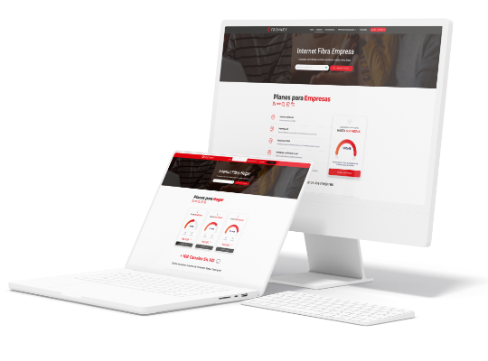 portatil y pc de mesa navegando en internet