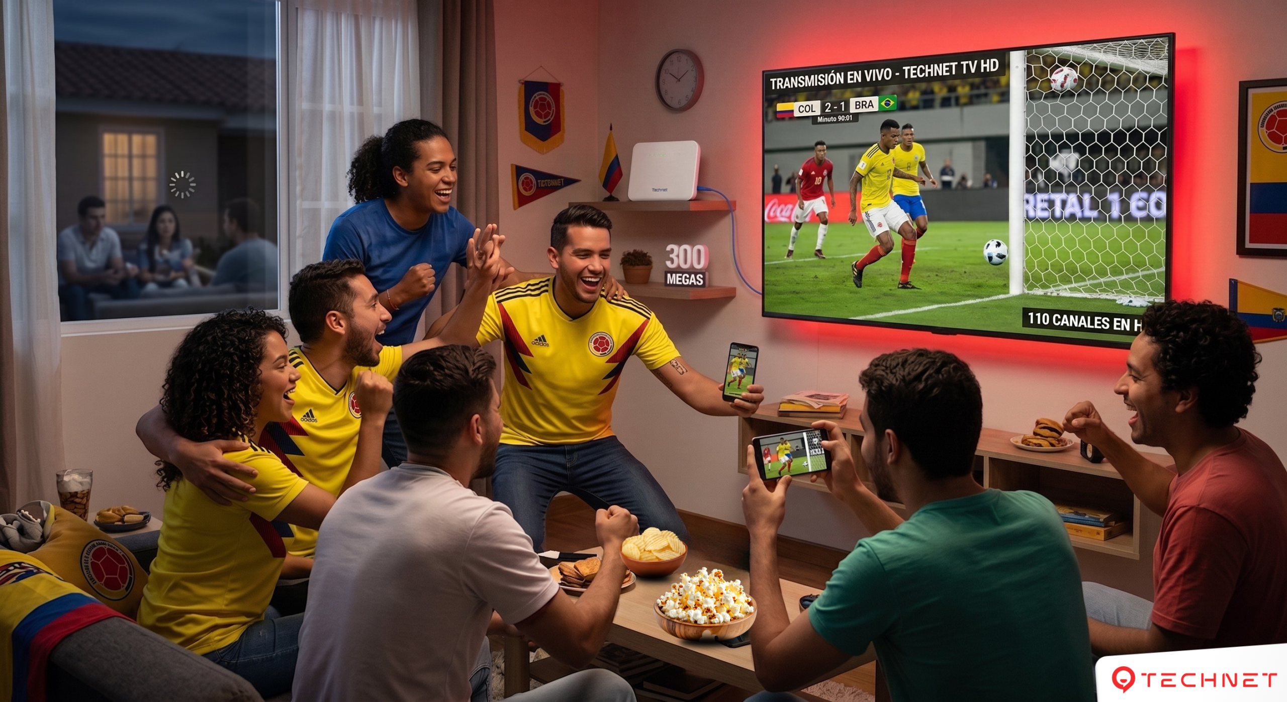 Mejor plan de fibra óptica residencial para ver deportes en HD sin cortes con Technet y ganar camisetas.