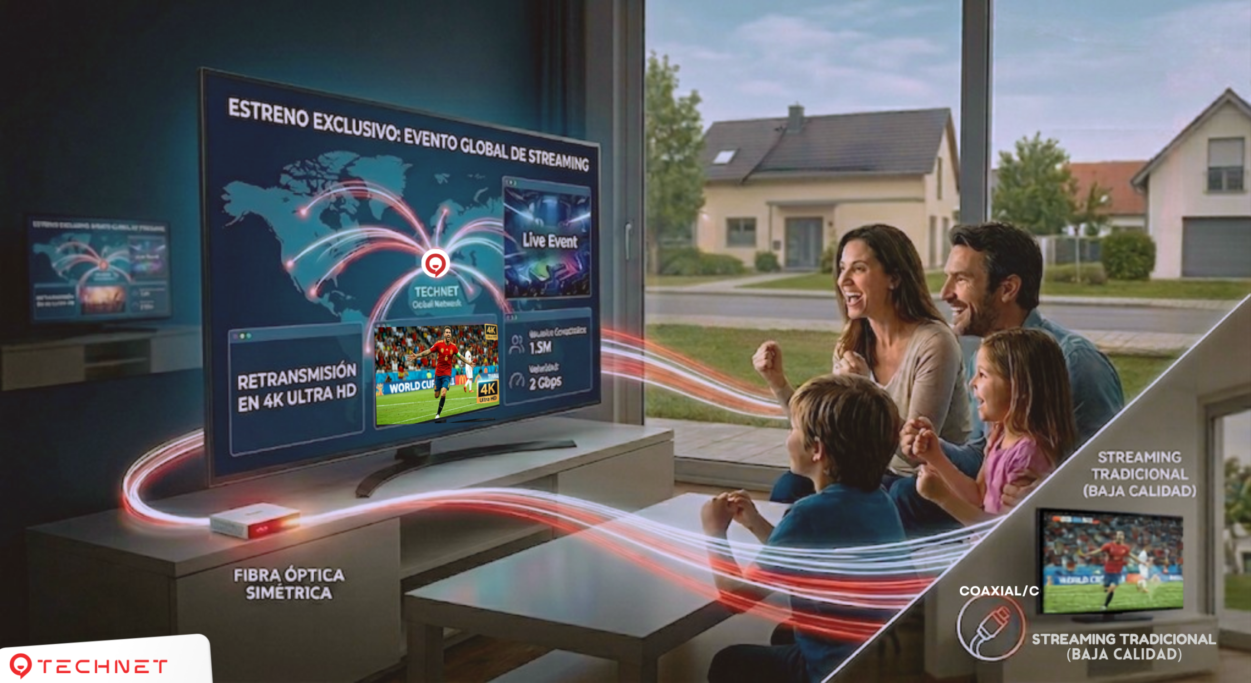 Transmisiones en 4K Ultra HD: ¿Por qué la fibra óptica simétrica es el jugador estrella de este mes?
